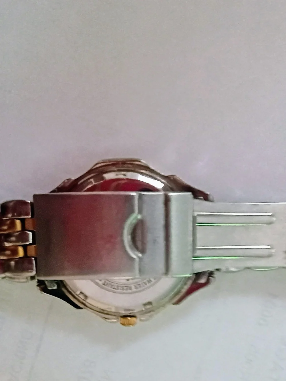 GUESS Two-Tone Gold and Silver Men's Chronograph Watch with White Dial